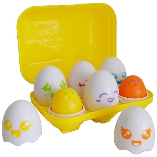 TOMY Toomies Hide & Squeak Eggs Toddler Toys - Matching and Sorting Games - Toddler Sensory Toys for Hand Eye Coordination and Color Recognition - Ages 6 Months and Up thumbnail 2