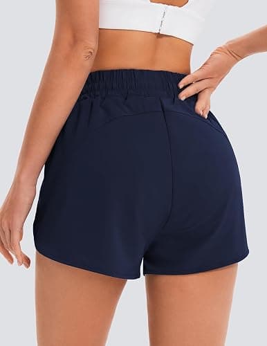 addigi Women's Running Shorts High Waisted Quick Dry Athletic Shorts Sports Workout Gym Track Drawstring Shorts with Pockets thumbnail 2