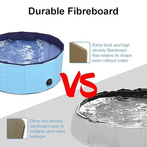 Dog Pool Foldable pet Pool Dog Swimming Pool pet Swimming Pool PVC Non-Slip for All Kinds of Pets (32x8in) thumbnail 6