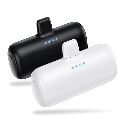 [2-Pack] Mini Portable Charger for iPhone,5200mAh Ultra Compact PD Fast Charging Power Bank,Plug-in Battery Pack Travel Cordless Phone Charger,Compatible with iPhone 14/14Pro/13/12/11/X/8/7/6plus etc - Image 1