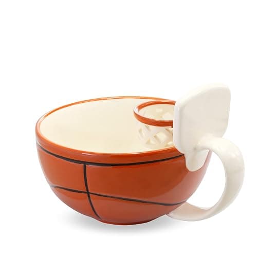 MAX'IS Creations The Mug with a Hoop Basketball Mug Funny Ceramic Coffee Mugs Cereal Bowl Sports Coach Kids Basketball Gifts for Boys 8-12 12-14 Girls Stuff Accessories Mini-Hoop for Kids, 16oz thumbnail 9