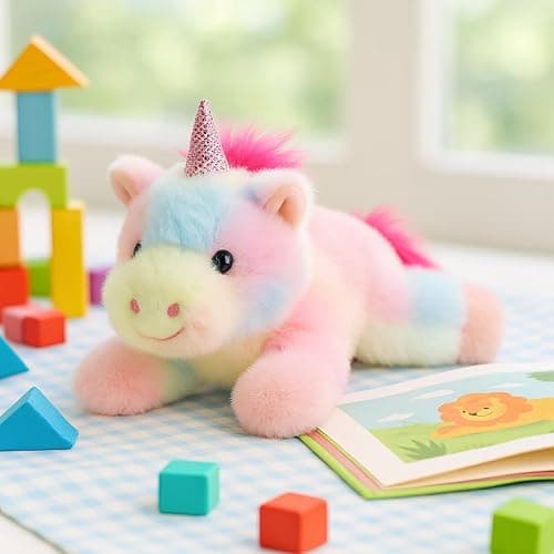 Mushymallow Adorable Rainbow Unicorn Stuffed Animal Soft Unicorn Plush Toy Cute Birthday Gifts for Boys Girls Kids Toddlers thumbnail 2
