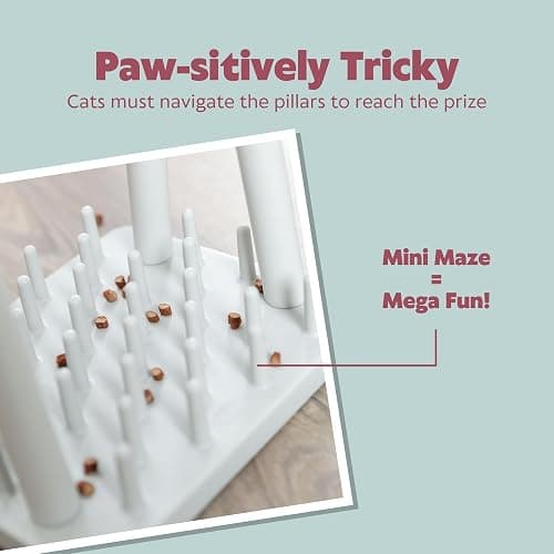 TRIXIE Cat Activity Turn Around Strategy Game, Slow Feeder, Interactive, Treat Toy, All Breed Sizes 9 x 7 x 13 in. thumbnail 5