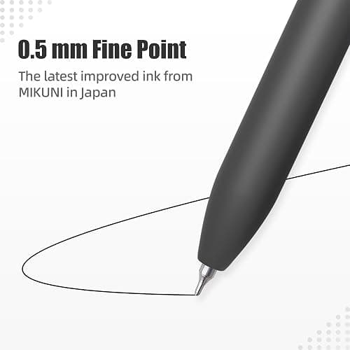 Aesthetic Gel Ink Pens, 0.5mm Fine Point for Smooth Writing, 6 Pens + 3 Refills No Smear & Bleed Quick Dry, Retractable, Ideal for Journaling and Note-Taking, Stylish Office and School Supplies thumbnail 3