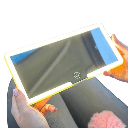 Car Vanity Mirror, Sun Visor Rechargeable LED Car Mirror, 3Modes & 60LEDs, Touch Control Dimmable, White thumbnail 8