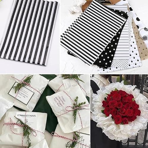 Offizon 12 Pcs White Gift Bags, Gift Bags with Tissue Paper (4 Small 6", 4 Medium 8.7", 4 Large 12.6"), Paper Bags with Handles for Birthdays and Holidays thumbnail 7