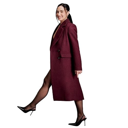 Amazon Essentials (Demi's Pick) Women's Regular-Fit Double Breasted Wool-Blend Longline Coat - Image 1