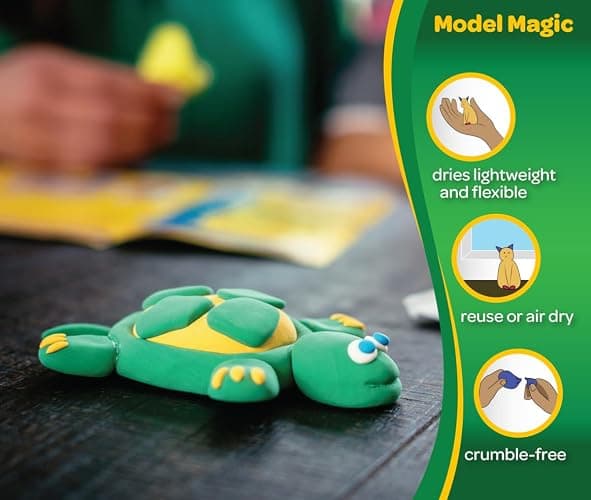 Crayola Model Magic White, 4-Pack (8 oz Each) – Air-Dry Modeling Clay Alternative for Kids, Christmas Gifts for Grandkids & Toddlers, Reusable Sculpting Material thumbnail 8