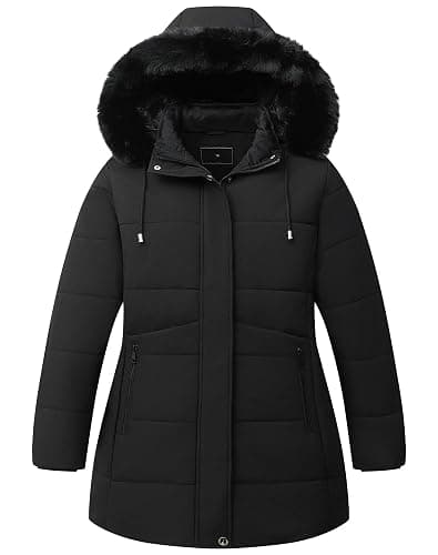 Pefflarge Women's Plus Size Winter Coat Waterproof warm Down Coat Detachable Hooded Parka Jacket - Image 1