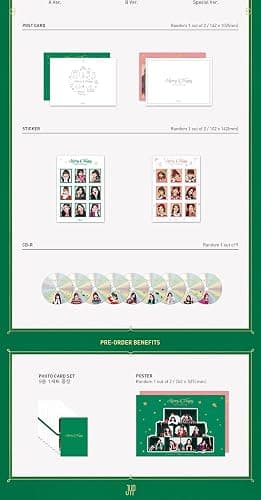 Twice -[Merry & Happy]1st Repackage Happy Ver CD+84p Photo Book+3p Photo Cards+1p Post Card+1p Sticker K-POP SEALED thumbnail 3