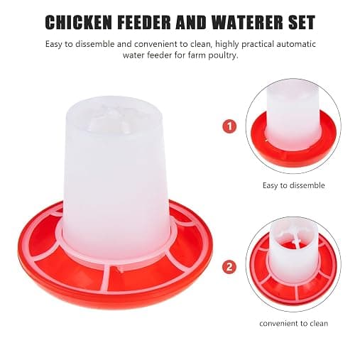 IMIKEYA 1 Set Quail Feeder Chick Feeder Quail Waterer Small Chick Feeder Poultry Chicken Water Jar Poultry Water Bucket Automatic Poultry Water Feeder Poultry Feeding Equipment Feeding Cup thumbnail 4