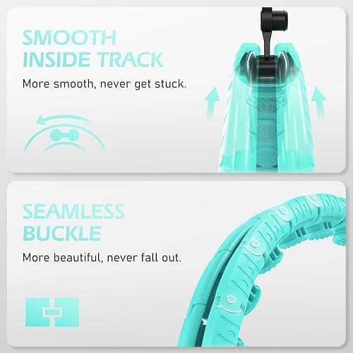 JLoibao Weighted Hula Circle with 26/32 Links(56-66 Inch) for Adults Weight Loss, Infinity Fitness Hoop Plus Size, for Women Smart Exercise Equipment thumbnail 5