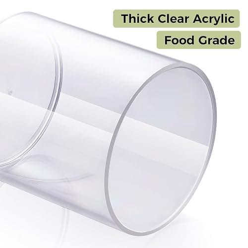 4 Pack Acrylic Qtip Holder Dispenser for Cotton Swabs, Balls, Pads, Floss Picks- Small Clear Acrylic Canister Apothecary Jar Set, Bathroom Essentials Accessories Decor, Vanity Makeup Storage Organizer thumbnail 9
