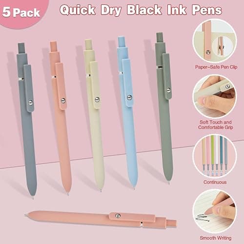 HRFGWDD 52 PCS Aesthetic School Supplies with Highlighters, Mechanical Pencils, Color Ink Gel pens, Pencil Case, Bible Study Supplies, Pens Pencils and Highlighters Set, Stationary Set for Student thumbnail 4