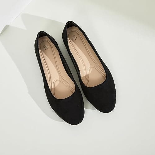 Shupua Flats for Women Round Toe Flat Shoes Dressy Black Ballet Flats Comfortable Womens Dress Shoes Ballerina Flats for Work thumbnail 8