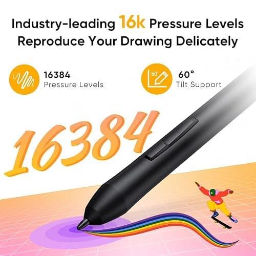XPPen Deco 640 Drawing Tablet with 16384 Pressure Levels Sensitivity Battery-Free Stylus 6*4 Inch OSU Drawing Pad Graphic Tablet for Digital Drawing Teaching Designing Editing Work for PC Mac Android thumbnail 2
