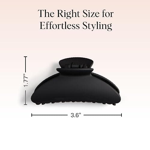 Kitsch Medium Claw Hair Clips for Women 2pc - Black & Tortoise | Strong Hold Claw Clips – Great for Updo, Half Up Hairstyle – Daily Hair Accessories thumbnail 5