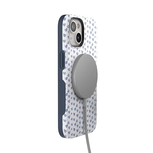 Casely iPhone 15 Case | Lovebug | Blue Hearts | Bold Protective Case Design | Compatible with MagSafe thumbnail 7