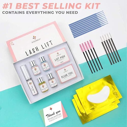 Lash Lift Kit for Eyelash Perm | Professional Instant Perming, Lifting & Curling for Eyelashes | Semi-Permanent Salon & DIY Home Use | Upgraded Glue | Includes Eye Shields, Pads, and Accessories thumbnail 4
