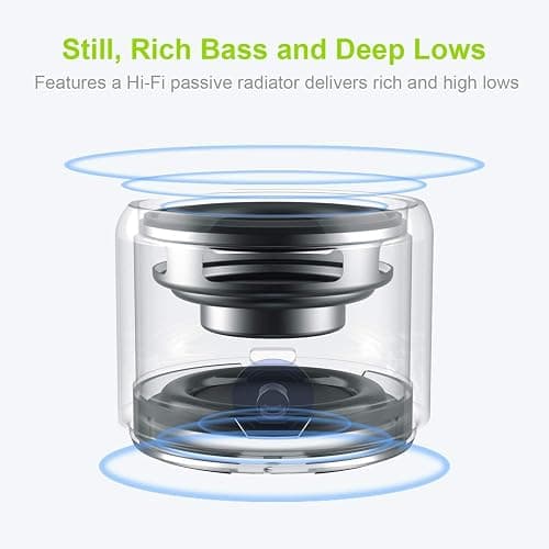 EWA Travel Case Packed, A106 Pro Portable Bluetooth Speaker with Custom Bass Radiator, Brief Design, IP67 Waterproof, Perfect Mini Speaker for Shower, Room, Bike, Car (Rosegold) thumbnail 2