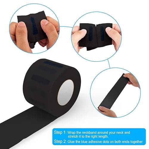 NICEMOVIC 5 Rolls Disposable Barber Paper Neck Strips Barber Accessories, Professional Barber Supplies Stretchy Paper Neck Strips for Salon Haircut Styling-Black thumbnail 5