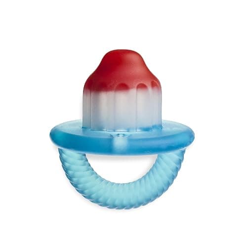 Itzy Ritzy Silicone Teensy Teether – Flexible, Soft & Hollow Baby Teething Toy with Easy-to-Hold Handle – Designed for Ages 3 Months and Up (Hero Pop) - Image 1