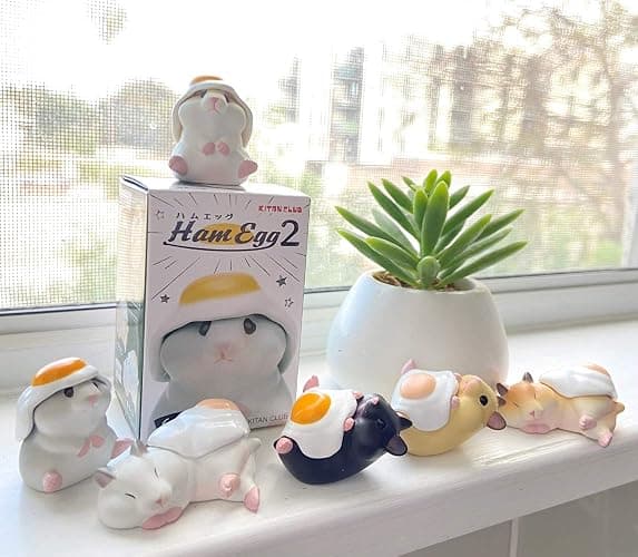 Kitan Club Hamster 'N Egg Plastic Toy - Blind Box Includes 1 of 6 Collectable Figurines - Fun, Versatile Decoration - Authentic Japanese Design - Made from Durable Plastic thumbnail 8