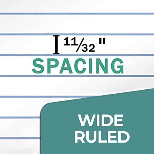 Rosmonde Loose Leaf Paper, 450 Sheets, 3 Pack, 56 gsm Wide Ruled Sheets, 8" x 10.5", Bulk Notebook Paper, 3 Hole Punched, 150 Sheets/Pack, Wide Ruled Paper for Binders, Loose Leaf Office Paper, White - Wide Ruled - 3 Pack (450 Sheets) thumbnail 9