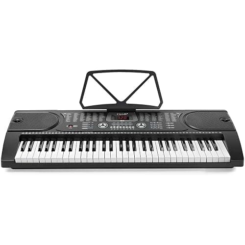 Crystals® 61 Keys Electronic Teaching Keyboard Digital Music Piano Instrument & Microphone with Keyboard Stand - Black (With Double Braced Stand) thumbnail 5