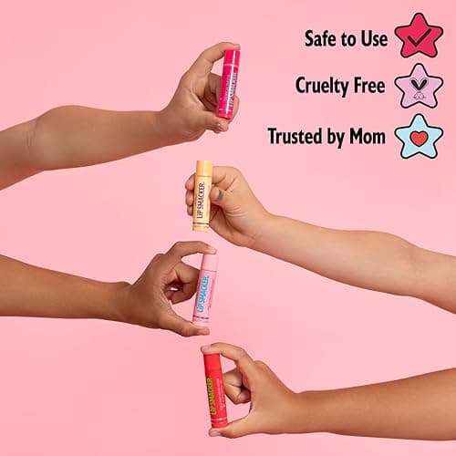 Lip Smacker Original & Best Holiday Flavored Lip Balm Party Pack, Oatmeal Cookie, Vanilla, Mango, Watermelon, Tropical Punch, Cotton Candy, Kiwi, Strawberry, Clear thumbnail 6