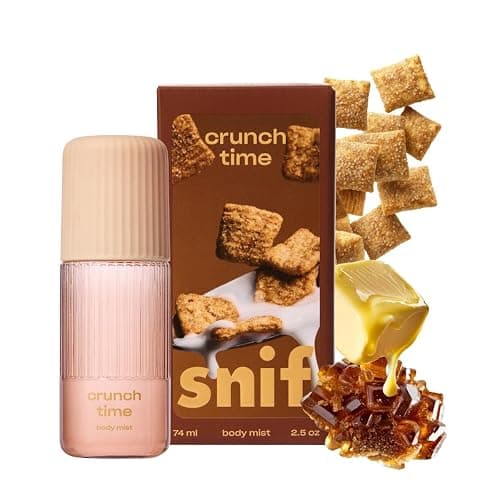 Snif Crunch Time Body Mist | Warm Gourmand Hair Perfume & Body Spray 2.5oz | Cinnamon, Brown Sugar & Butter | Long Lasting Fragrance Mist | Clean, Vegan, Cruelty Free thumbnail 2