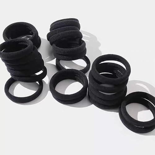 200PCS Black Hair Ties for Women & Girls Men Kids Toddler - Seamless, Thick, No Damage Elastic Hair Bands for Ponytails, Workouts, and Daily Use, Soft Seamless Nylon Hair Ties For Thick & Curly Hair. thumbnail 3