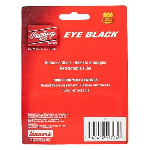 Rawlings | Eye Black Stick | Retractable Tube/Glare Reduction | Adult & Youth Baseball/Softball | Red thumbnail 2