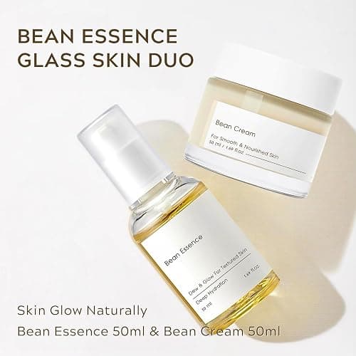 Bean Face Moisturiser for Dry Skin + Bean Essence, Smoothing Face Serum for Healthy Glow, Ferment Hydration + Barrier Support, Korean Skincare Sets for Rough Skin Solution thumbnail 2