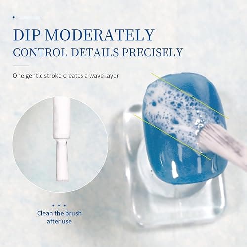 JODSONE Ocean Wave Blooming Gel Nail Polish,16.5ml Wave White Blooming Liquid for Spreading Effect Wave,High Fluidity Wave Textures for Ocean Wave Nail Art,DIY Nail Art Design thumbnail 5