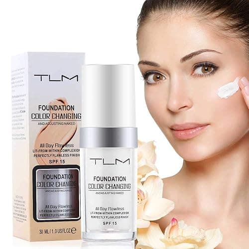 KOSIMI 30ml TLM Color Changing Foundation Liquid Base Makeup Change To Your Skin Tone By Just Blending, white thumbnail 7