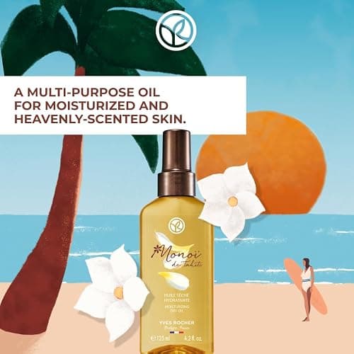 Yves Rocher Monoï Multi-Purpose Dry Oil | Body Oil for Skin with Paradise Fragrance | Exotic Care for Whole Body (Moisturizing Dry Oil Monoï) thumbnail 2