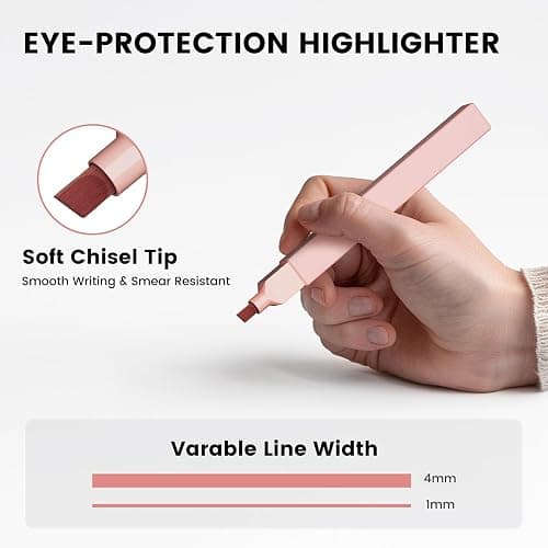 JIMMIDDA- 12 Pack Gel Pens, 0.7mm Black Ink Fine Point Smooth Writing with Aesthetic Highlighters, Quick-dry Long-lasting Pens Set for Journaling School Office Supplies(6 Pens + 6 Highlighters) thumbnail 5
