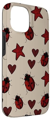 Red Ladybug Y2K Zebra Stars Hearts Preppy Case for iPhone 15 thumbnail 3