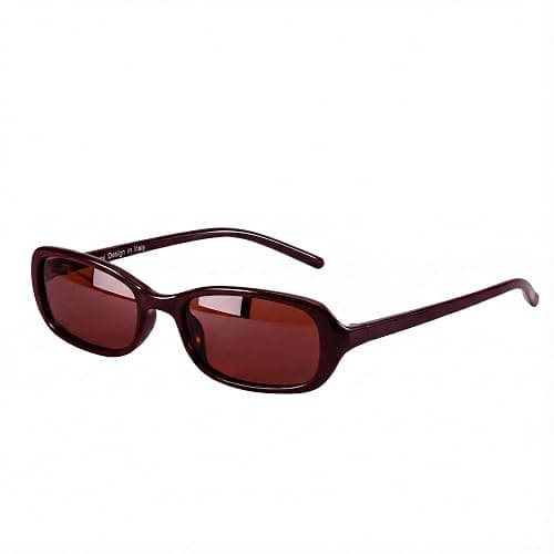 FancyPink Polarized Retro Oval Sunglasses for Women Small Chic 90s Vintage Style Trendy Slim Narrow Y2k Mirroed Sunglasses - Image 1