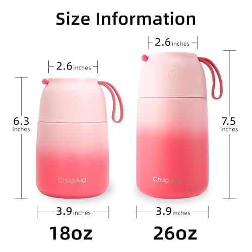 Thermo for Hot Food for Adults Kids | Wide Mouth, 26 oz Insulated Food Jar with Spoon, Leakproof Soup Thermo for School Office Travel, Thermal Steel Lunch Container Easy to Carry (Pink) thumbnail 3