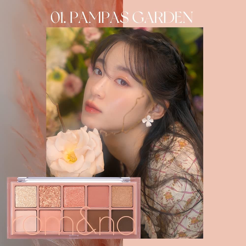 ROM&ND - Paleta de Sombras 01 Pampas Garden con 10 Tonos Mate y Brillantes thumbnail 3