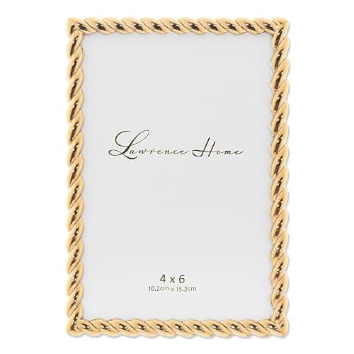 Lawrence Frames 4x6 Golden Rope Picture Frame (712046) - Image 1