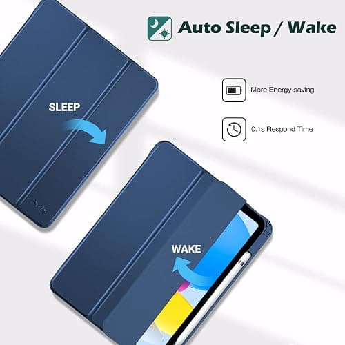ProCase Hülle für iPad (A16) 11" Generation 2025 / iPad 10 Generation 10,9" 2022 Schutzhülle mit Stifthalter Stoßfeste Smart Case Cover Auto Schlafen/Wachen -Navy thumbnail 5