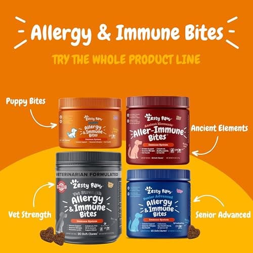 Zesty Paws Dog Allergy Relief- Dog Itching Skin Relief- Dog Probiotics for Itchy Skin and Itchy Ears- Dog Allergy Paw Relief- Dog Allergy Chews- Dog Itch Relief - Dog Skin Allergy Relief - Lamb - 90ct thumbnail 5