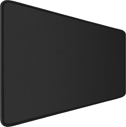 Extra Large Mouse Pad 31.5 x 11.8 in, Gaming Mousepad with Stitched Edges, Premium Microfiber Cloth Surface, Waterproof Non-Slip Base Keyboard Desk Mat for Home Office Gaming, Black - Black - 31.5L x 11.8W inches - Image 1