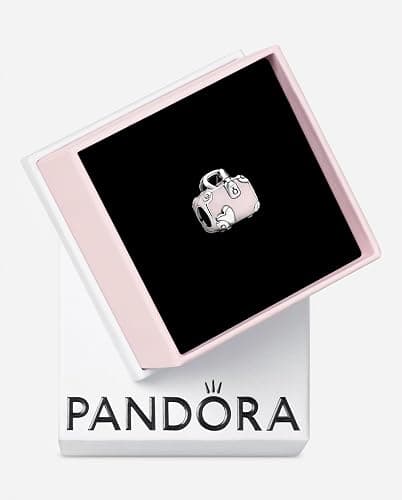 PANDORA Pink Travel Bag Charm | Sterling Silver & Enamel, Jewelry for Women with Gift Box, Compatible with PANDORA Moments thumbnail 8