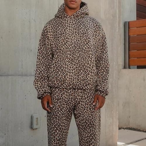 Ckuea Y2k Cheetah Print Hoodie Pullover Vintage Leopard Print Hoodie Aesthetic Sweatshirt Trendy Graphic Streetwear Hoodies thumbnail 3