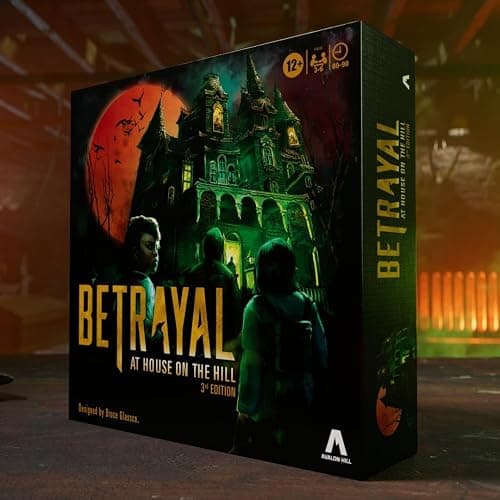 Avalon Hill Hasbro Gaming Betrayal at The House on The Hill 3rd Edition Cooperative Board Game,Ages 12 and Up,3-6 Players,50 Chilling Scenarios thumbnail 10