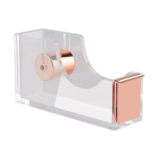 KIDMEN Rosegold Desk Accessory Kit,Set of Stapler, Staple Remover,1000pcs Staples,Tape Dispenser,Big Diamond Ballpoint Pen and 10pcs Binder Clips thumbnail 3